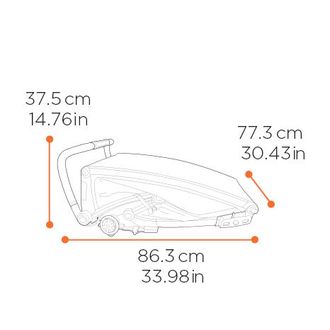 Thule Chariot Cross double 2 dimensions