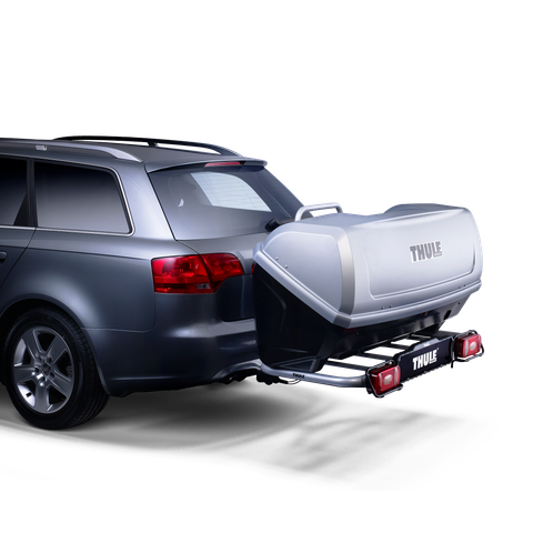 Thule BackUp cargo box for towbar carrier silver